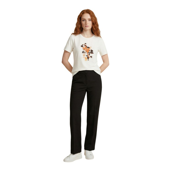 Camiseta Liu-Jo de mujer color latte modelo TA6163 JS003 vista de tres cuartos