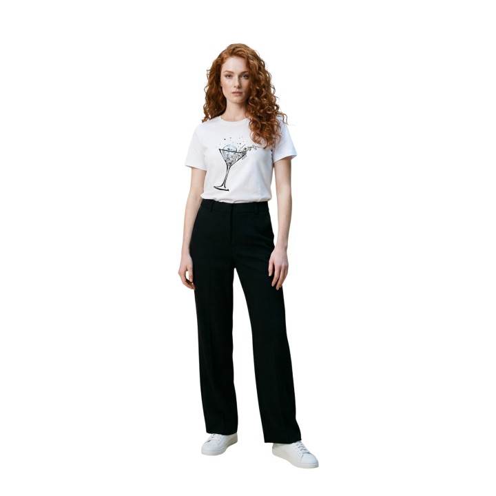 Liu-Jo camiseta de mujer blanca ECS MODA WA6237 JS923 vista frontal completa
