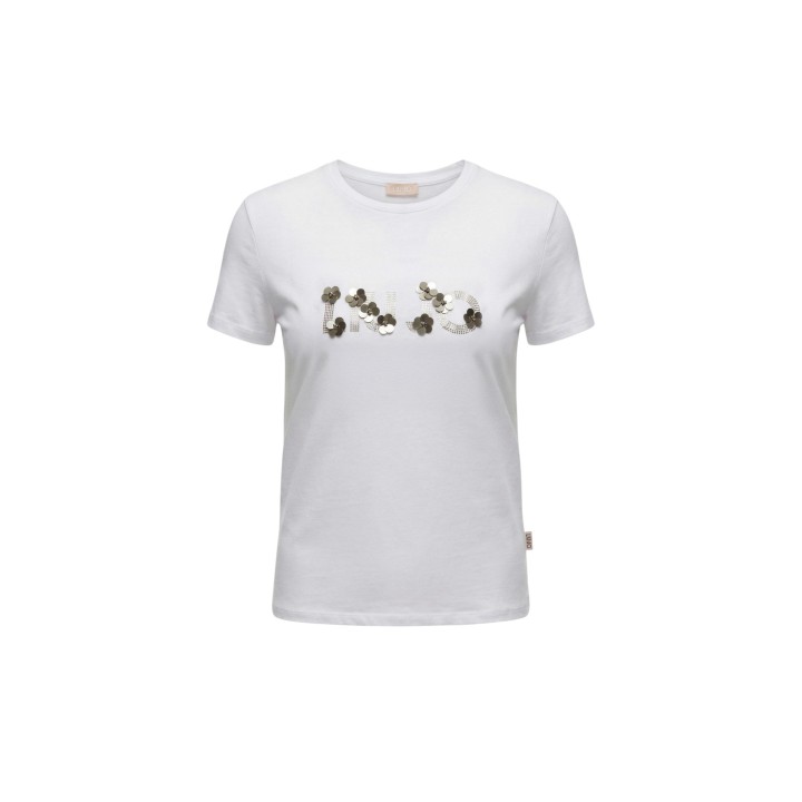 Liu-Jo camiseta de mujer Sour Cream WA6238 JS923 detalle frontal