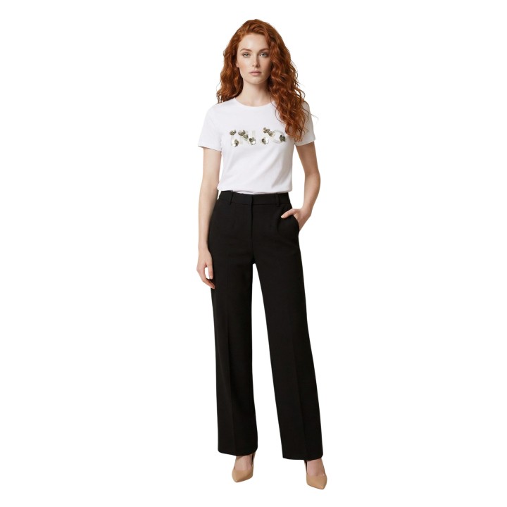 Liu-Jo camiseta de mujer Sour Cream WA6238 JS923 vista de tres cuartos