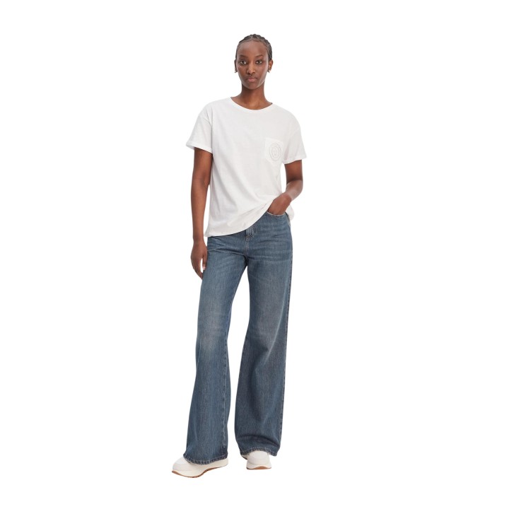 Camiseta blanca de mujer Liu-Jo ECS MODA WA6372 JS923 vista tres cuartos