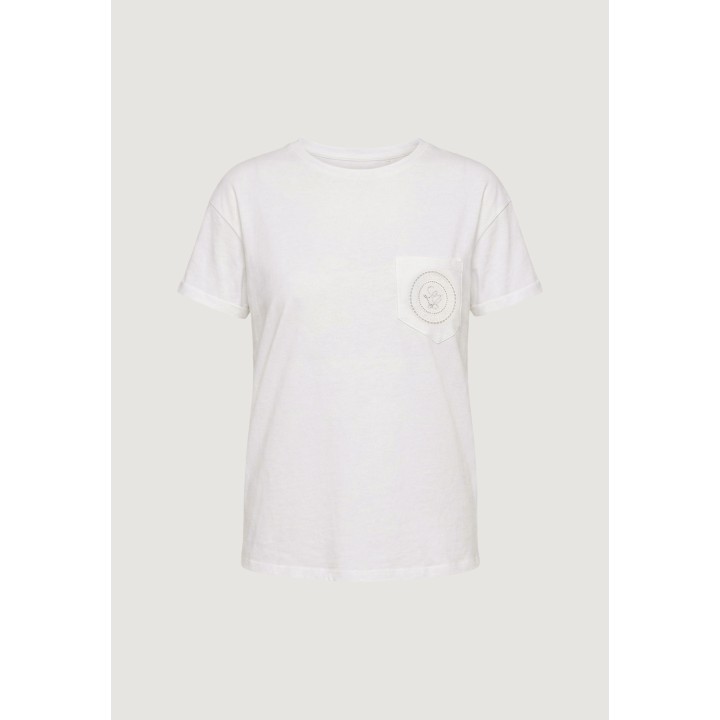Camiseta blanca de mujer Liu-Jo ECS MODA WA6372 JS923 vista frontal