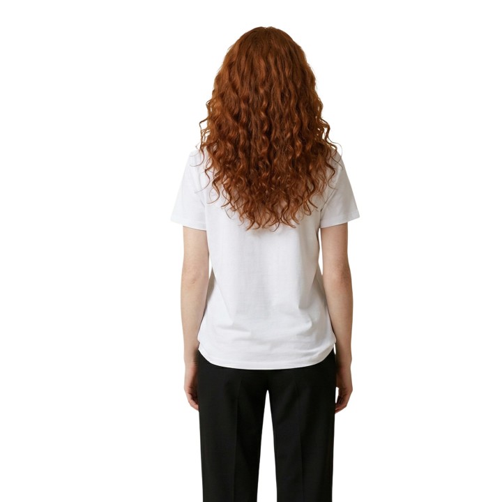 Liu-Jo camiseta de mujer blanca vista posterior en detalle