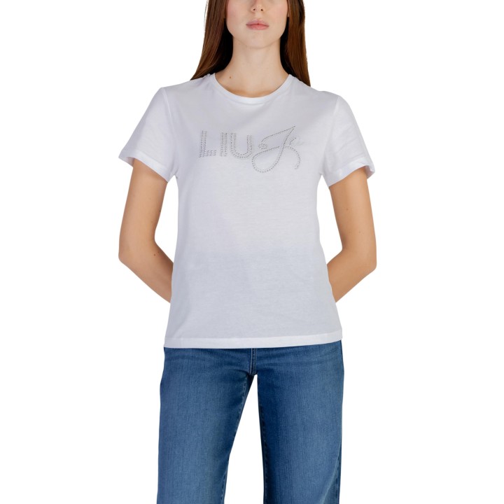 Liu-Jo camiseta de mujer blanca WA6491 JS923 en vista frontal