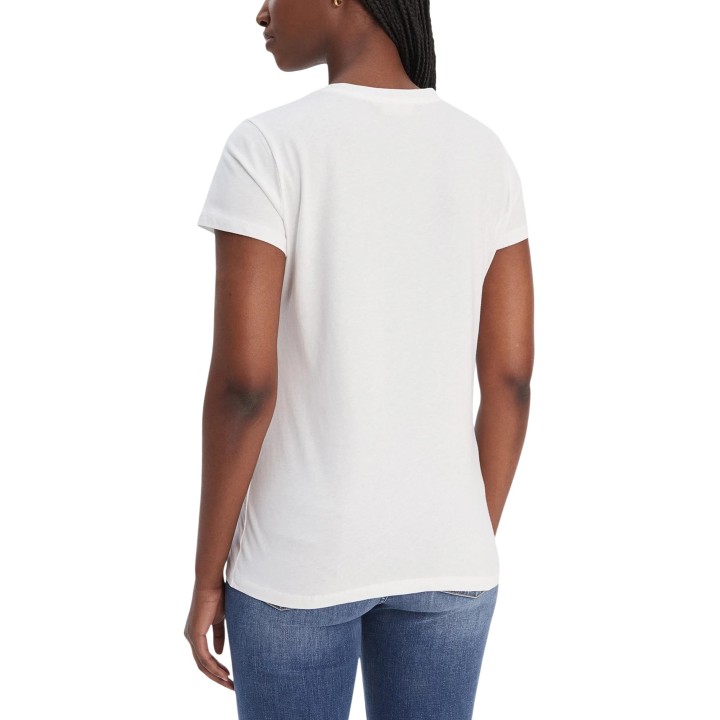 Camiseta Liu-Jo de mujer blanca WA6493 JS923 en vista posterior