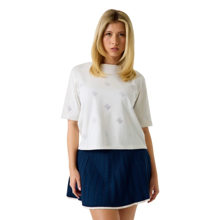 Guess Active camiseta de mujer blanca Silvy 4G vista frontal