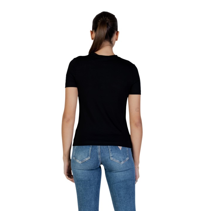 Camiseta negra de mujer Guess Active Tracey CN SS vista posterior