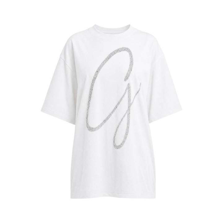 Guess camiseta blanca de mujer W6GI39 K3478 vista frontal