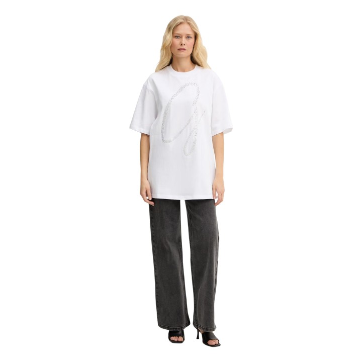 Guess camiseta blanca de mujer W6GI39 K3478 vista frontal