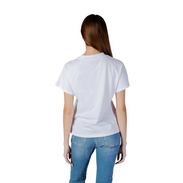 Camiseta Guess de mujer blanca SS CN Popcorn Tee W6RI28 I3Z14 vista posterior