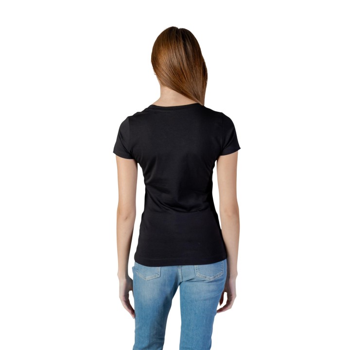 Camiseta Guess de mujer negra vista posterior