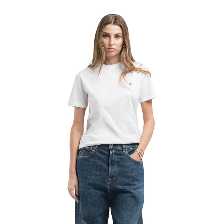 Replay camiseta de mujer blanca Regular W3566B.000.2660 vista frontal