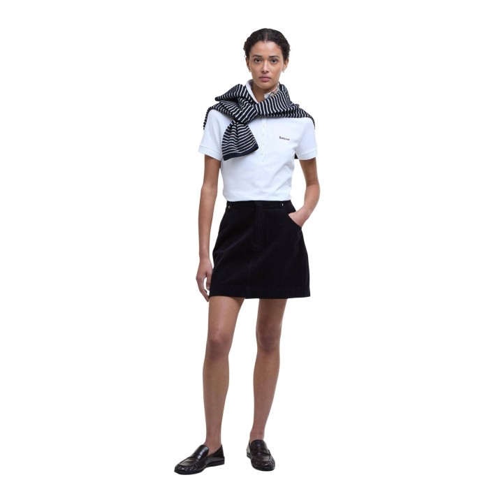 Barbour camiseta de mujer blanca Portsdown Top LML0634 vista frontal