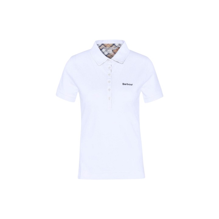 Barbour camiseta de mujer blanca Portsdown Top LML0634 vista frontal