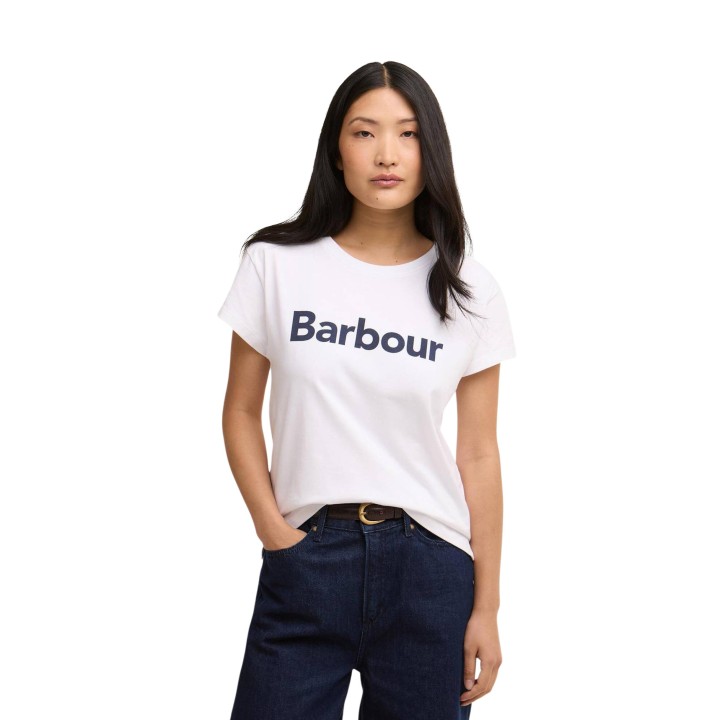 Barbour Hartland LTS0717 camiseta blanca de mujer vista frontal