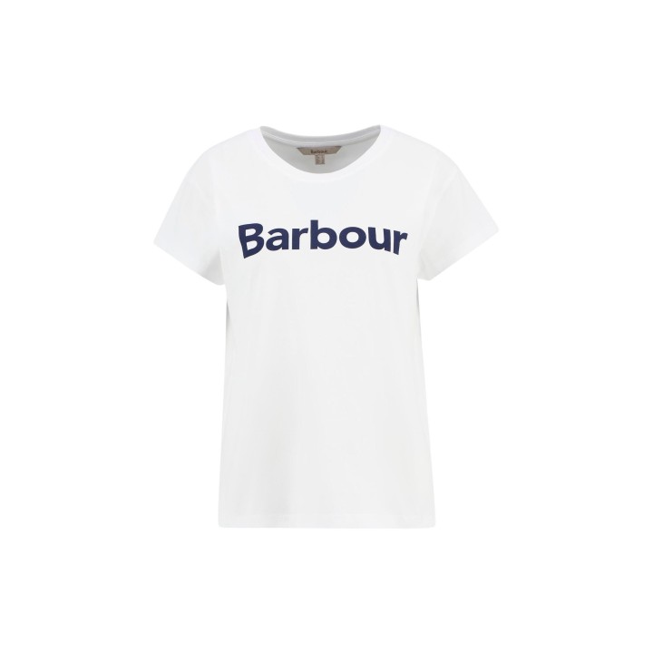 Barbour Hartland LTS0717 camiseta blanca de mujer vista frontal de la prenda