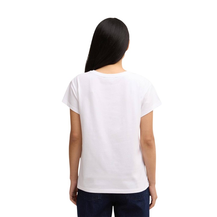 Barbour Hartland LTS0717 camiseta blanca de mujer vista posterior
