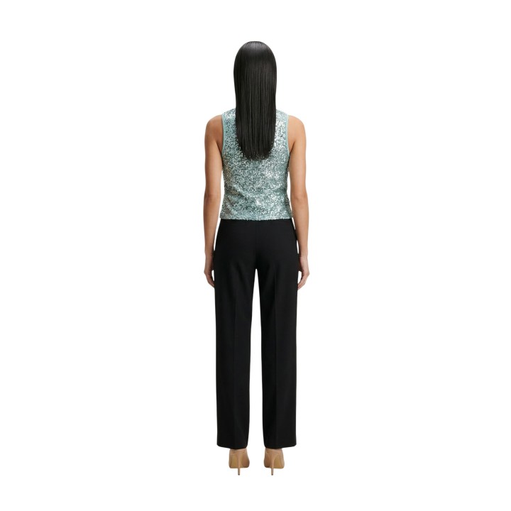 Camiseta de mujer Artigli ACCN005082 menta con lentejuelas vista posterior completa