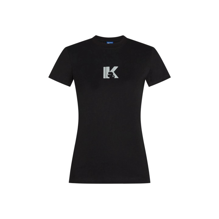 Camiseta negra de mujer Karl Lagerfeld Jeans B2W17064 vista frontal