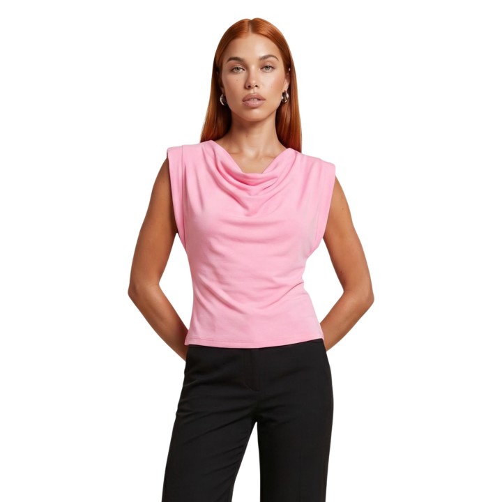 I am camiseta de mujer rosa modelo 17198 vista frontal