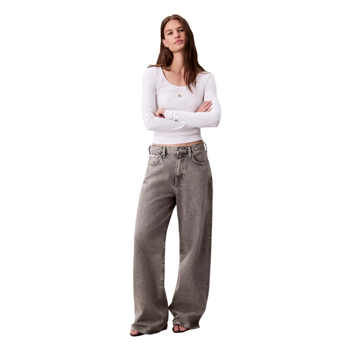 Calvin Klein Jeans camiseta blanca de mujer LV047D218G vista frontal