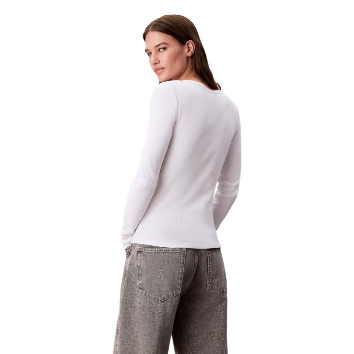 Calvin Klein Jeans camiseta blanca de mujer LV047D218G vista posterior