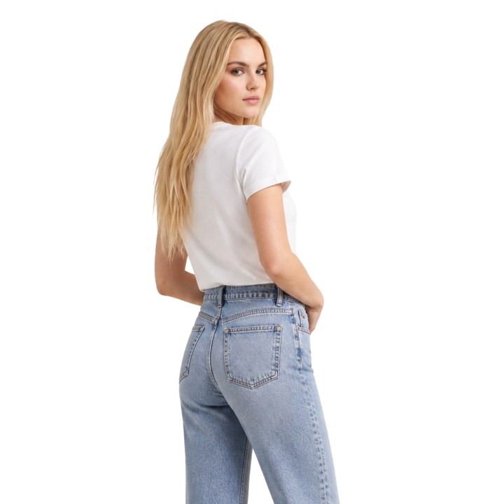 Camiseta blanca de mujer Calvin Klein Jeans LV047G804G vista posterior