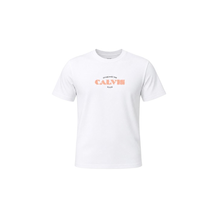 Camiseta blanca de mujer Calvin Klein Jeans LV047G807G detalle frontal