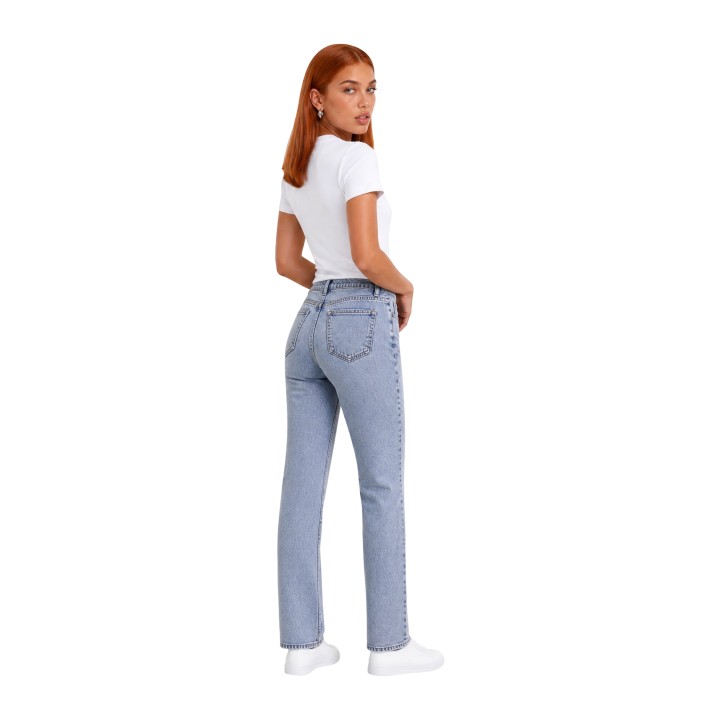 Camiseta blanca de mujer Calvin Klein Jeans LV047G807G vista posterior de tres cuartos
