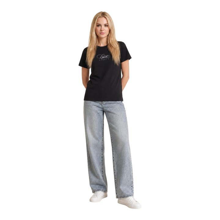 Camiseta negra de mujer Calvin Klein Jeans LV047G814G vista frontal