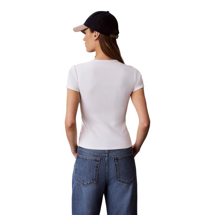 Camiseta blanca de mujer Calvin Klein Jeans LV047G816G vista posterior