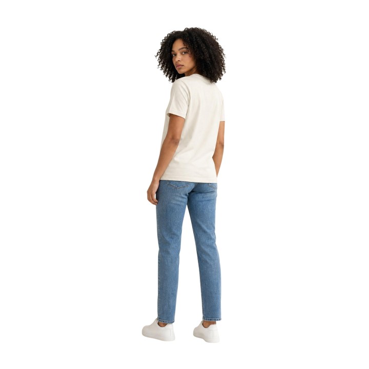 Calvin Klein Jeans camiseta de mujer crema LV047G829G vista posterior