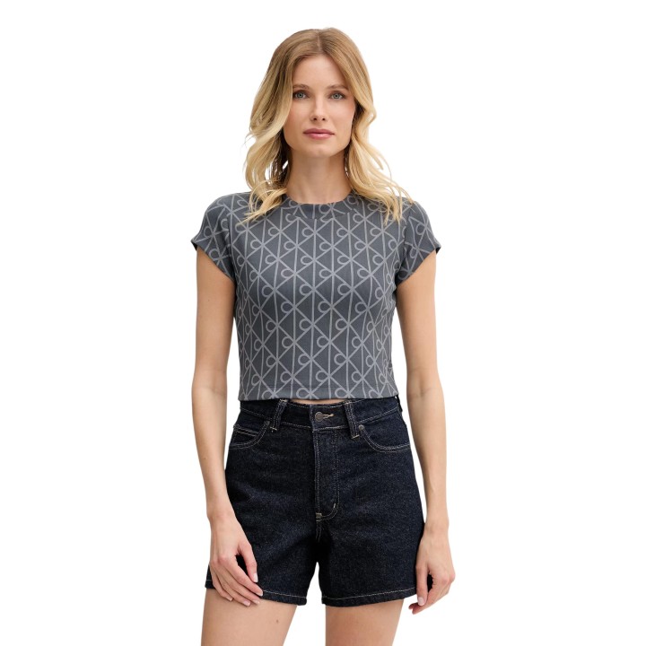Camiseta de mujer Calvin Klein Jeans LV047G830G color antracita vista frontal