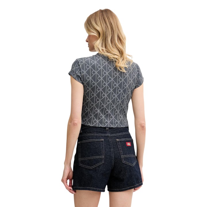 Detalle de camiseta de mujer Calvin Klein Jeans LV047G830G color antracita