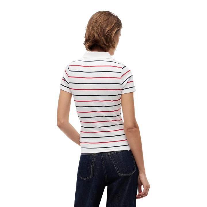 Camiseta blanca de mujer Tommy Hilfiger Jeans DW0DW22327 vista posterior