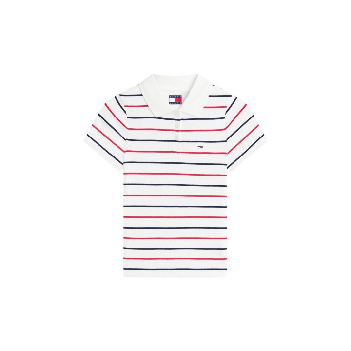 Camiseta blanca de mujer Tommy Hilfiger Jeans DW0DW22327 vista frontal