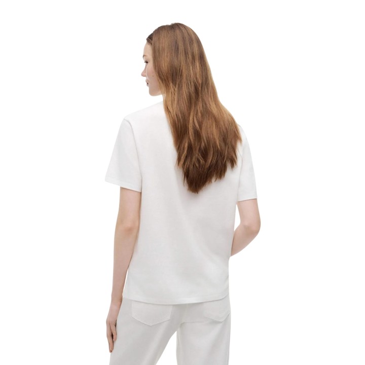 Camiseta de mujer Tommy Hilfiger Jeans DW0DW22812 en color sour cream vista posterior