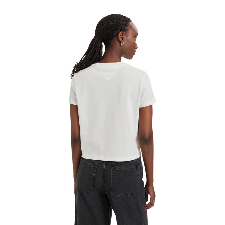 Camiseta blanca de mujer Tommy Hilfiger Jeans DW0DW22818 vista posterior