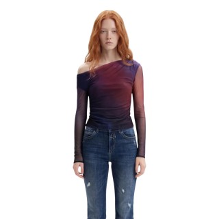 Camiseta de manga larga Desigual TS_ESTAMBUL azul para mujer vista frontal