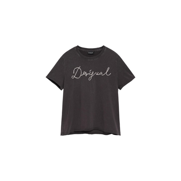 Desigual camiseta negra de mujer TS_NEENA 26WWTK39 en vista frontal