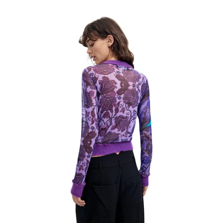 Desigual camiseta de mujer violeta TS_HORSE_LACROIX vista posterior