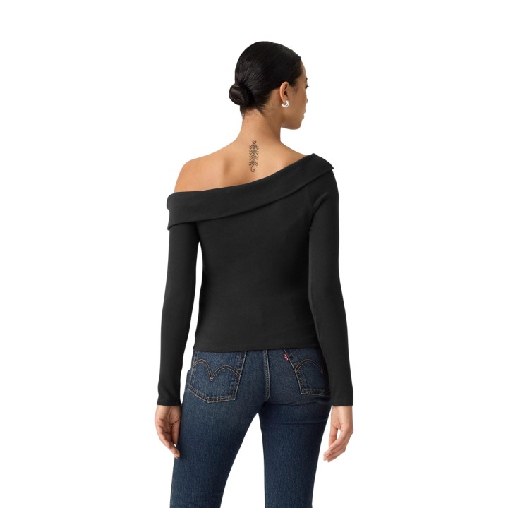 Levi's® camiseta de mujer negra de manga larga vista posterior