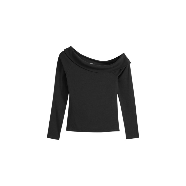 Levi's® camiseta de mujer negra de manga larga vista frontal de la prenda