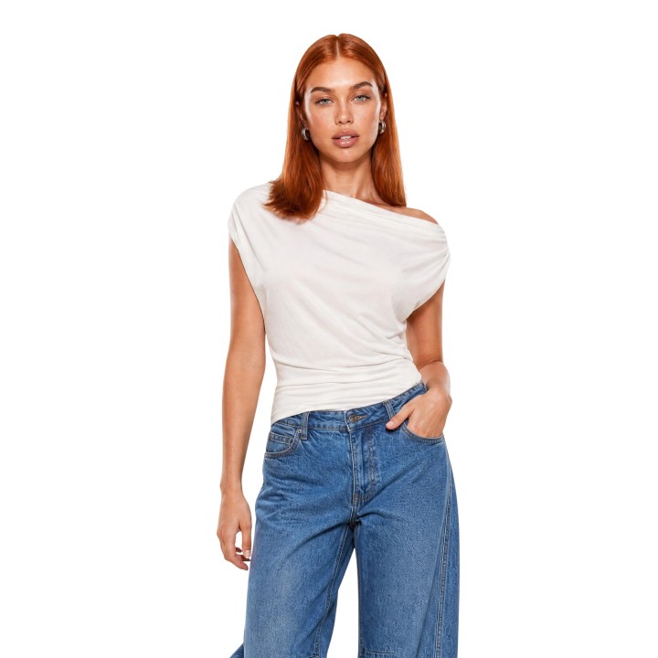 I am camiseta de mujer blanca modelo 1946 vista frontal
