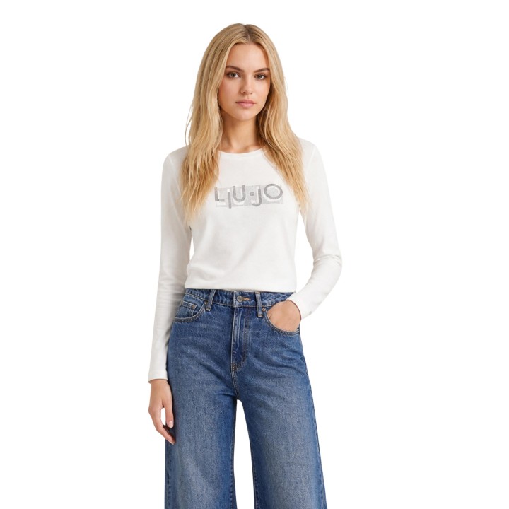 Liu-Jo camiseta de mujer blanca TF6248 JS003 vista frontal