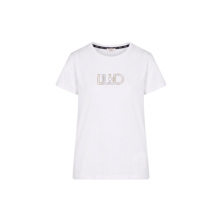 Liu-Jo camiseta de mujer blanca TF6251 JS923 vista frontal de la prenda
