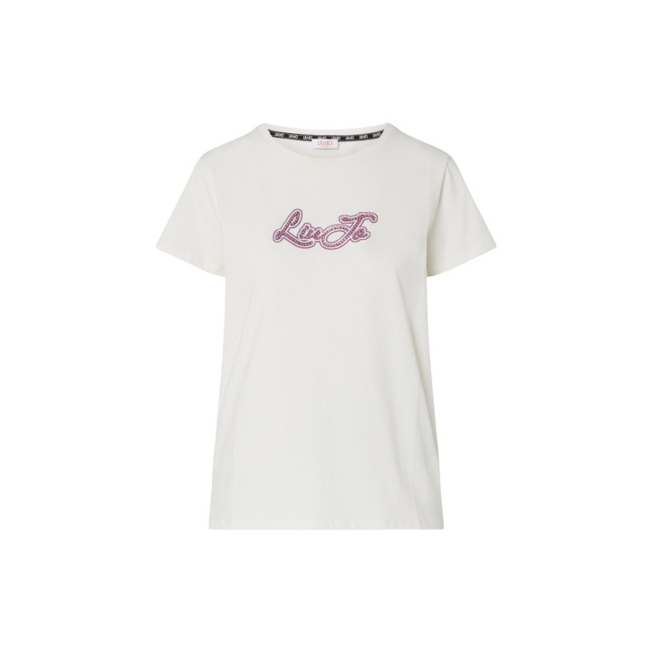 Liu-Jo camiseta de mujer blanca TF6283 JS923 vista frontal