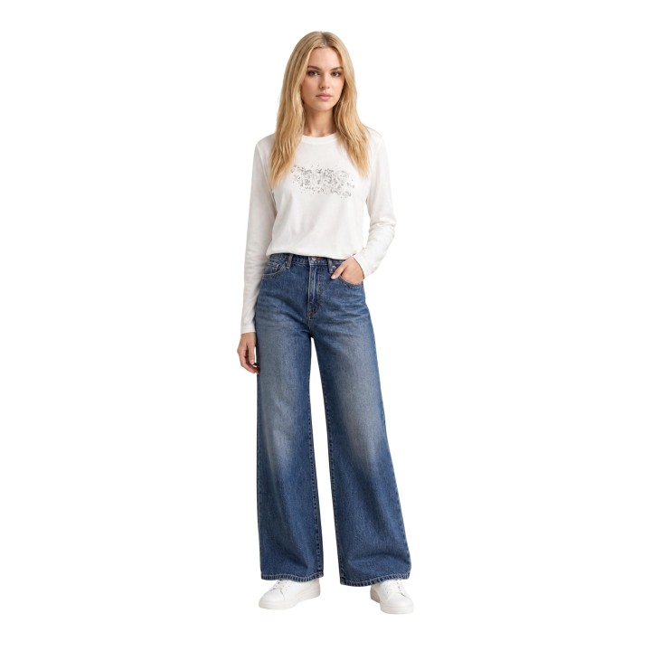 Liu-Jo camiseta de mujer blanca TF6286 JS003 vista frontal
