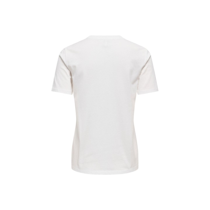 Only camiseta de mujer blanca vista posterior