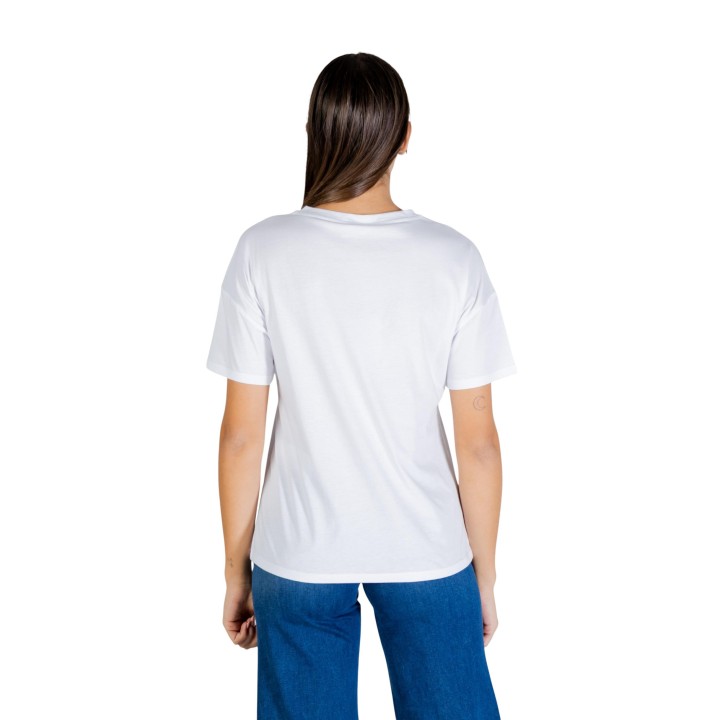 Camiseta Liu-Jo de mujer blanca vista posterior modelo WA6331 JS904